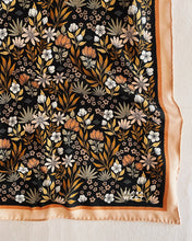 Load image into Gallery viewer, MIDNIGHT GARDEN SILK BANDANA