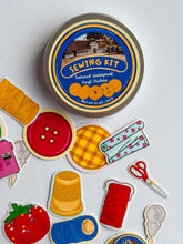 Load image into Gallery viewer, SEWING KIT STICKER TIN