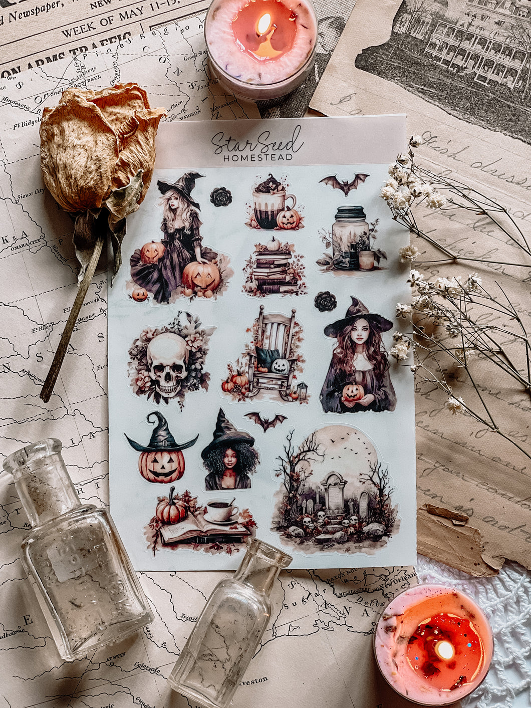 ELEGANT WITCH STICKER SHEET