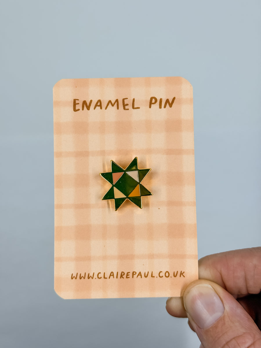 OHIO STAR ENAMEL PIN – Mindful Hookup LLC dba StarSeed Homestead