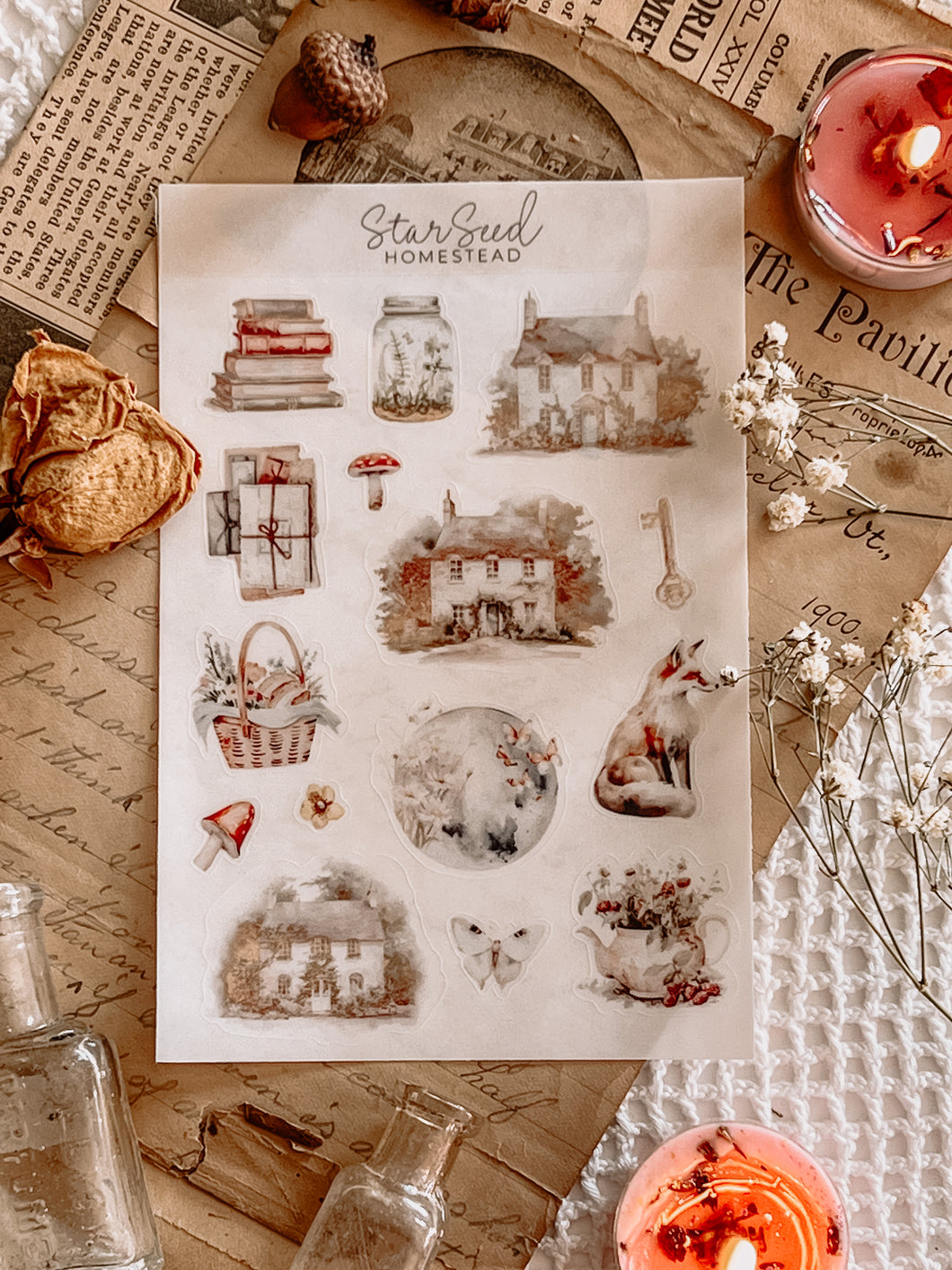 COTTAGE STICKER SHEET