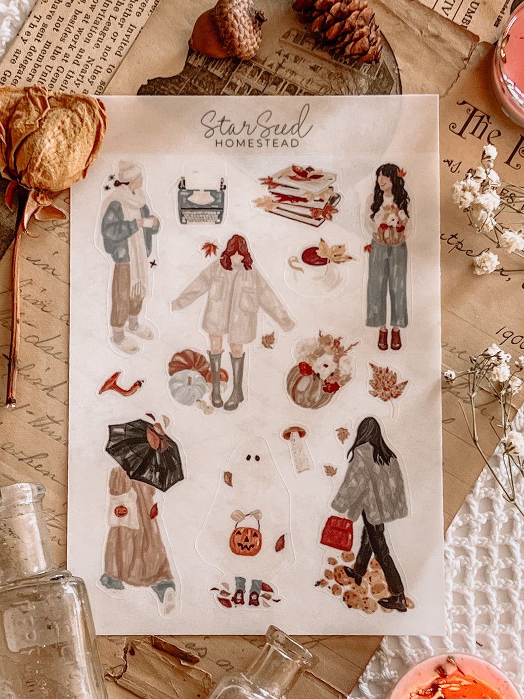 FALL GIRLS 1 STICKER SHEET