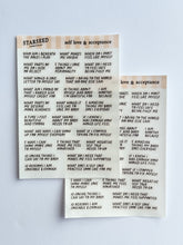 Load image into Gallery viewer, SELF LOVE AND ACCEPTANCE PROMPT STICKER SHEET
