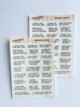 Load image into Gallery viewer, ANXIETY AND PANIC PROMPT STICKER SHEET
