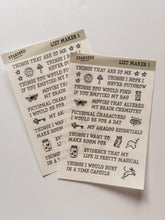 Load image into Gallery viewer, LIST MAKER 1 STICKER SHEET
