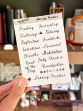 Load image into Gallery viewer, MORNING PRACTICE STICKER SHEET
