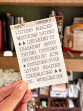 Load image into Gallery viewer, CURRENTLY OUTLINE STICKER SHEET
