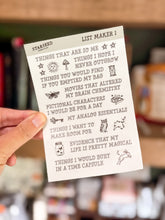 Load image into Gallery viewer, LIST MAKER 1 STICKER SHEET
