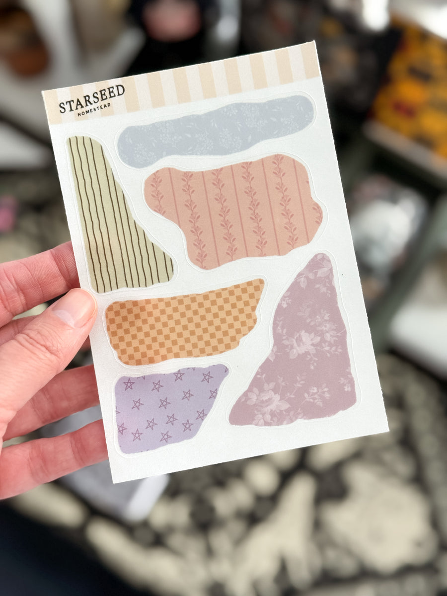 Bad Ripped Sticker RIPPED PAPER STICKER SHEET – Mindful Hookup LLC dba StarSeed Homestead