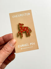 Load image into Gallery viewer, HORSE ENAMEL PIN RED
