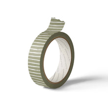 Load image into Gallery viewer, GREEN STRIPE WASHI TAPE
