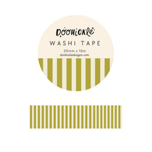 Load image into Gallery viewer, MOSS GREEN STRIPE WASHI TAPE
