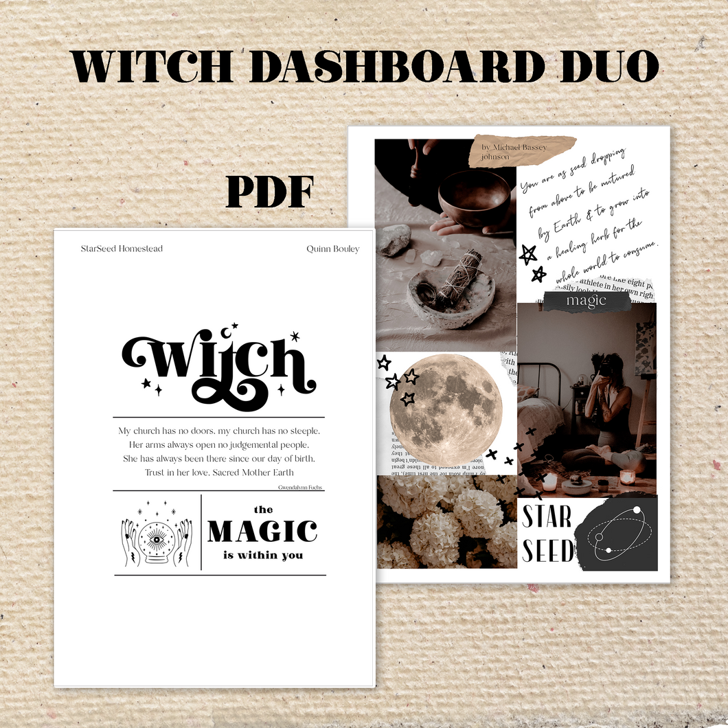 WITCH DASHBOARD SET PRINTABLE