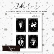 Load image into Gallery viewer, ZODIAC CARDS PRINTABLE
